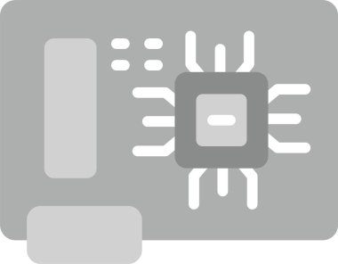 işlemci simge vektör çizim