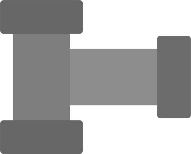 dambıl fitness egzersiz simgesi ana hat biçiminde