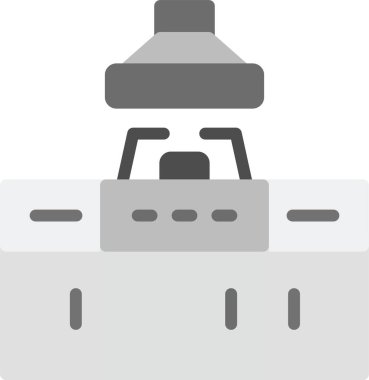 Gemi tekne simgesi, basit vektör çizimi