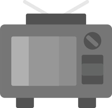 Televizyon düz vektör simgesi