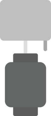 lamba lambası ampul simgesi katı biçimde