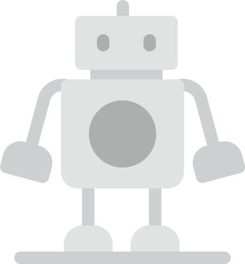 robot. Web simgesi basit illüstrasyon
