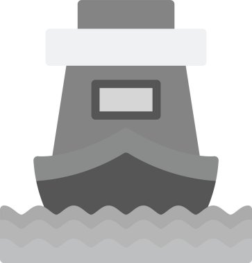 Gemi simgesi vektör illüstrasyonu