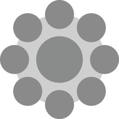 İzole edilmiş tek bir dişlinin vektör çizimi