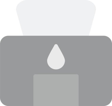 Vektör simgesini bırak. biçim iki renkli düz sembol, gri ve cyan renkler, yuvarlak açılar, beyaz arkaplan.