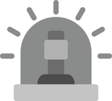 Işık lambası simgesi, vektör illüstrasyonu