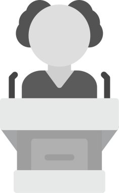 Konferans masası ikonu. vektör illüstrasyonu