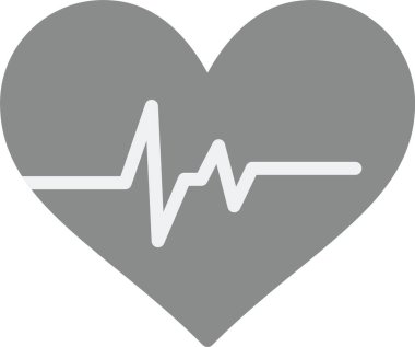 Beyaz arkaplanda kalp simgesi izole edildi