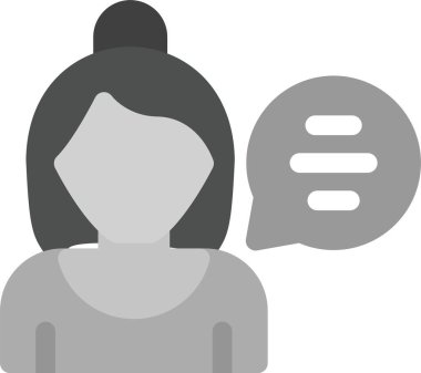 avatar kadın kişi simgesi düz stil