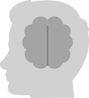 Beyin. Web simgesi basit illüstrasyon