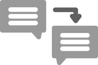 sohbet baloncukları ile konuşma balonu, sohbet vektör simgesi tasarımı