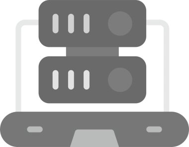 Ana hatlar biçiminde bilgisayar donanım simgesi