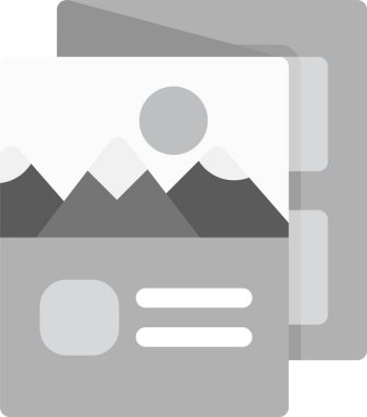 Kartvizit fotoğraf simgesi ana hat biçiminde