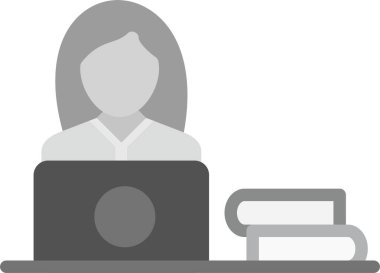 İş kadını ofis simgesi