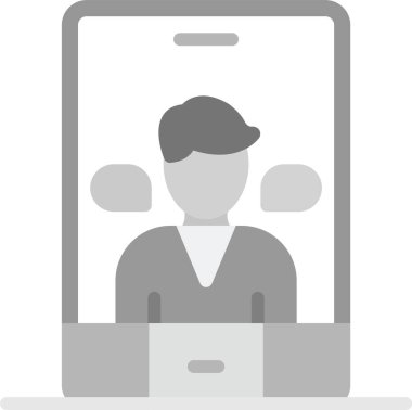 Çağrı merkezi müşteri simgesi ana hat biçiminde