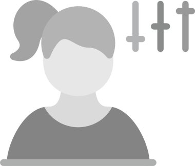 kadın kullanıcı simgesi, vektör çizim