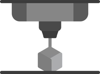 matkap simgesi. Beyaz arkaplanda izole edilmiş web tasarımı için sondaj makinesi vektör simgelerinin basit çizimi