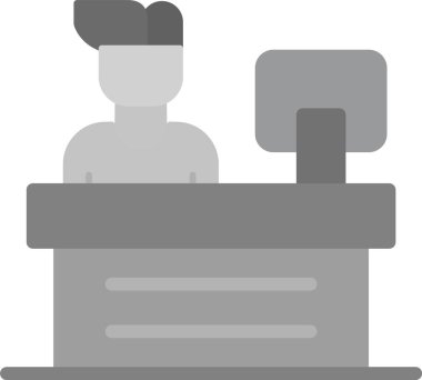 kasiyer kayıt simgesi, basit illüstrasyon