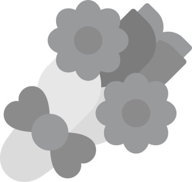 Çiçek ikonu. Web tasarımı için çiçek çiçek vektör simgelerinin basit çizimi