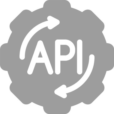 api geliştirme programlama simgesi ana hat biçiminde