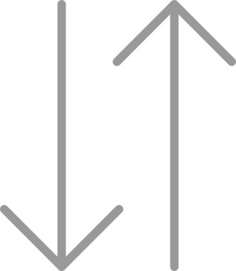 yön ok yönü simgesi ana hat biçiminde