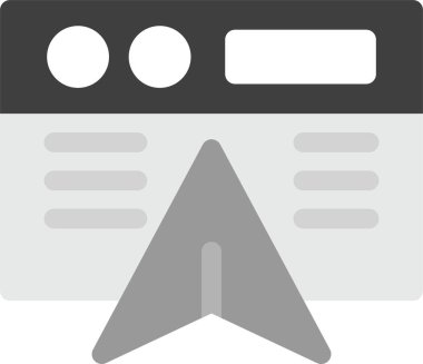 Web düz simgesi, tarayıcı pencere simgesi. vektör illüstrasyonu