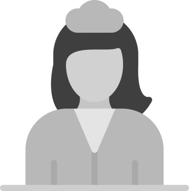 Avatar kadın vektör simgesi