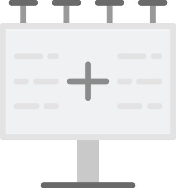 Bilgisayar monitörü simgesi. Web tasarımı için basit bir bilgisayar izleme vektör simgesi çizimi