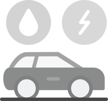 Araba yıkama vektör simgesi. resim biçimi yuvarlak kare tuşlu düz gri renkli düz simge sembolüdür..