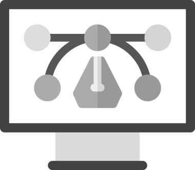 veri analizi bilgisayar simgesi doldurulmuş ana hatlar biçiminde