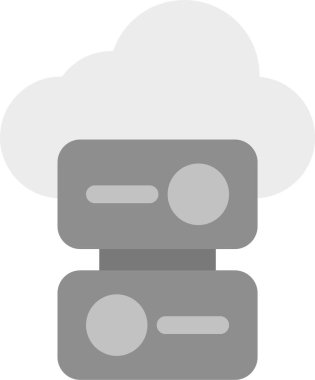 Katı biçimde bulut veri hesaplama simgesi