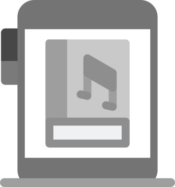 müzik simgesi ile nota, basit tasarım