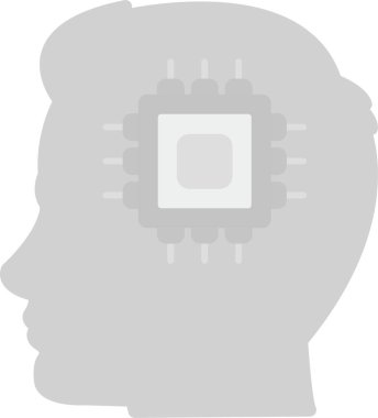 beyin düz vektör simgesi