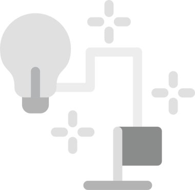 ampul vektör simgesi, çizgi vektör illüstrasyonu