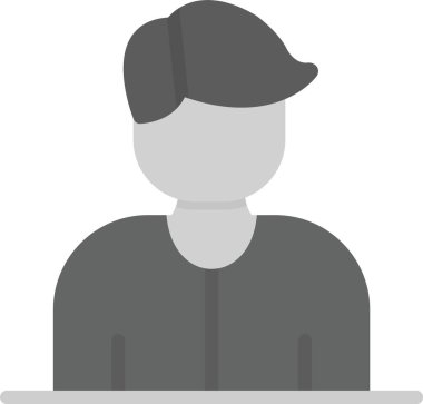 Şapka simgesi olan avatar adam, basit stil