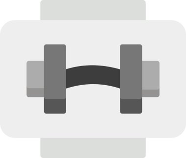 Fitness çan egzersiz simgesi düz stil