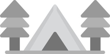 Orman Ormanı Doğa Simgesi düz stil