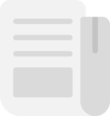 Gazete düz vektör simgesi.