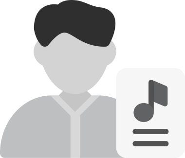 Müzik Öğretmeni Erkek Simgesi