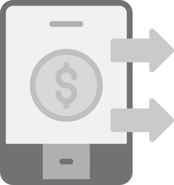 Dolar cep telefonu simgesi ana hat biçiminde