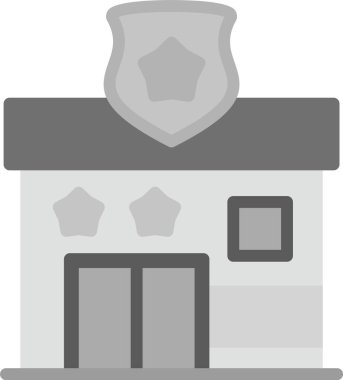 bina ikonu düz stil