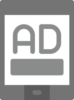 reklam reklam ikonu ana hatları biçiminde