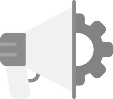 Megafon. Web simgesi basit illüstrasyon