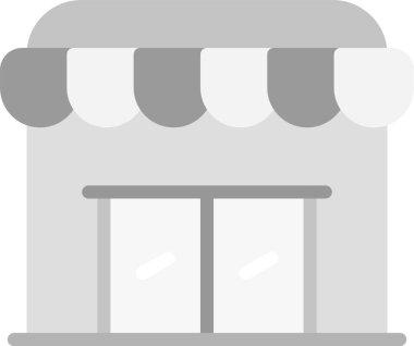 Dükkan. Web simgesi basit illüstrasyon