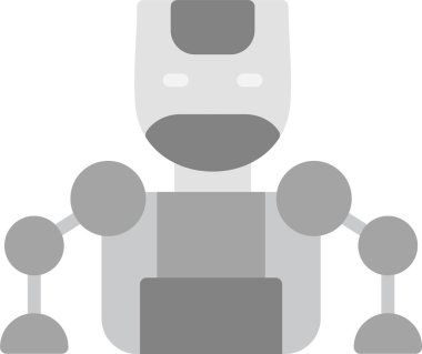 yapay robot simgesi, vektör illüstrasyonu