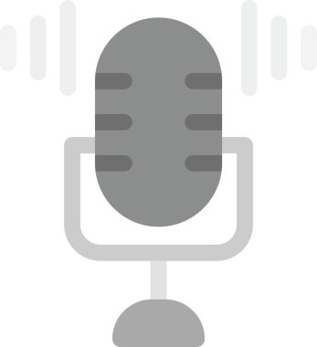 mikrofon simgesi vektör illüstrasyonu