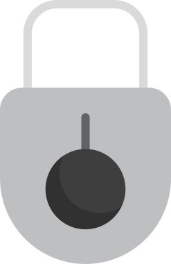 Kilit. Web simgesi basit illüstrasyon