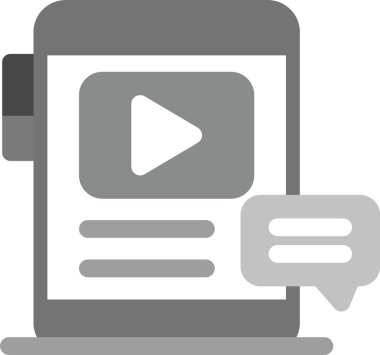 Moda biçimi izole edilmiş video sohbet simgesi