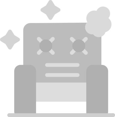 robot. Web simgesi basit illüstrasyon