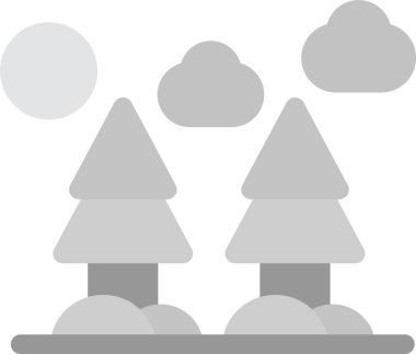 Ağaçlar. Web simgesi basit illüstrasyon